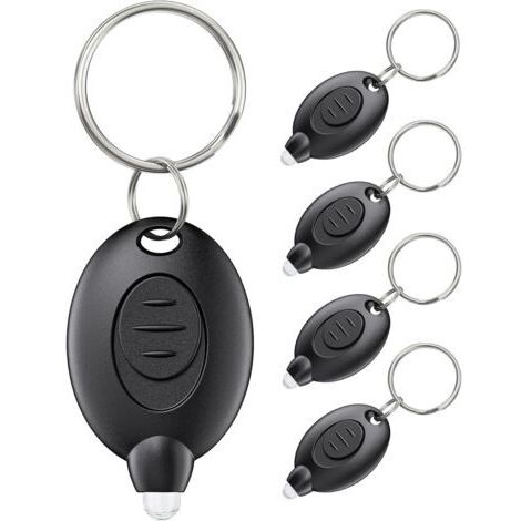 Set mit 5 Mini-LED-Taschenlampen – Tragbare Taschenlampen mit Fingerringen