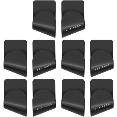 Set mit 5 Paaren selbstklebender Deckelhalter, Topfdeckelhalter, Wandhalterung, Deckelhalter, Topf-Organizer für Küchenutensilien (schwarz)