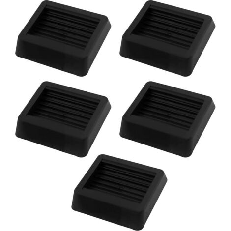 Set mit 5 rechteckigen, rutschfesten Möbelgleitern aus Gummi, geeignet für alle Bodenarten, Rollen, Sofas, Betten