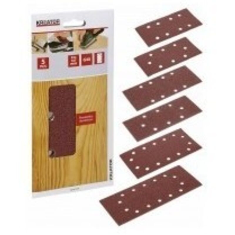 Satz Aus 5 Gelochten Schleifblättern (ovale) – Körnung 40 – 93 X 230 Mm – Kreator