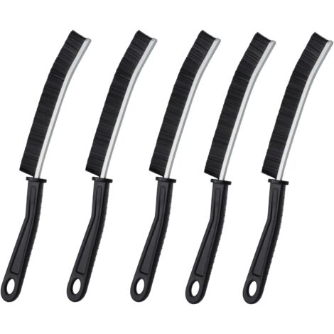 Set mit 5 Reinigungsbürsten für Badezimmerfliesenfugen - Langstieliges Handreinigungswerkzeug - Reinigungswerkzeug für Haushalt, Küche, Fensterfugen usw.