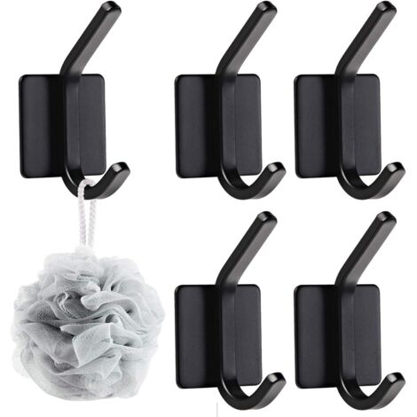 Set mit 5 selbstklebenden Handtuchhaken, rostfrei und wasserdicht