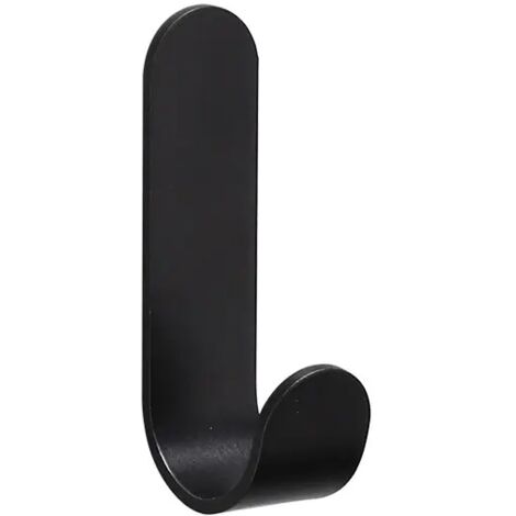 Set mit 5 selbstklebenden, schwarzen Stoff-Wandhaken, keine Nägel erforderlich, für Schlüssel, Jacken, Taschen, Hüte – Aluminium, Badezimmer/Haushalt, 5 Stück