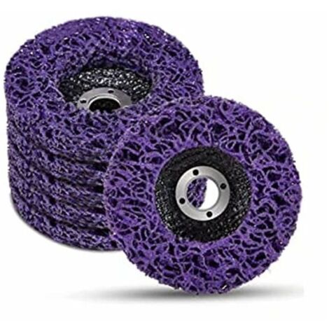 Set mit 5 violetten Reinigungsscheiben, Schleifscheibe für Schleifer, 115 x 22 mm, Schleifscheibe für die Behandlung von Lackoberflächen, Schleifscheibe für Winkelschleifer, dolaso