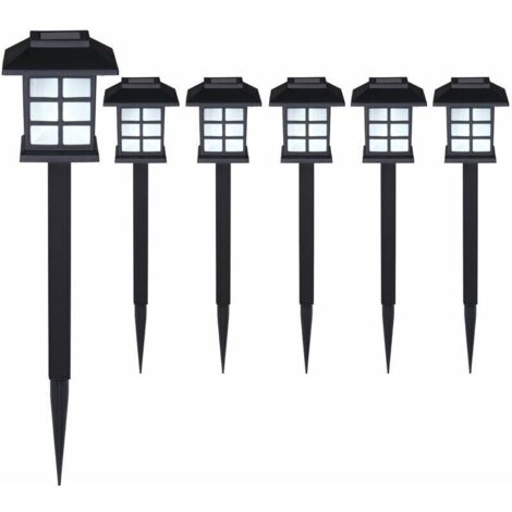 Set mit 6/12/18/24 Solar-Gartenleuchten, 8 Stunden Akkulaufzeit, LED-Außenbeleuchtung, Dämmerungsschalter, 6-teiliges Set