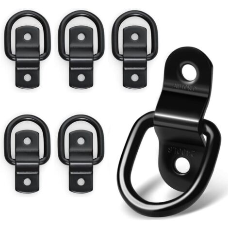 Set mit 6 Anhänger-Zurrösen, D-Ring, Anhängerzubehör, maximale Traglast: 400 kg, Zurrösen
