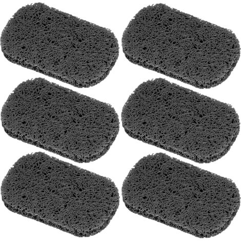 Set mit 6 Aufbewahrungsseifenbehältern, 4,5 x 3 Zoll, dunkelgrau