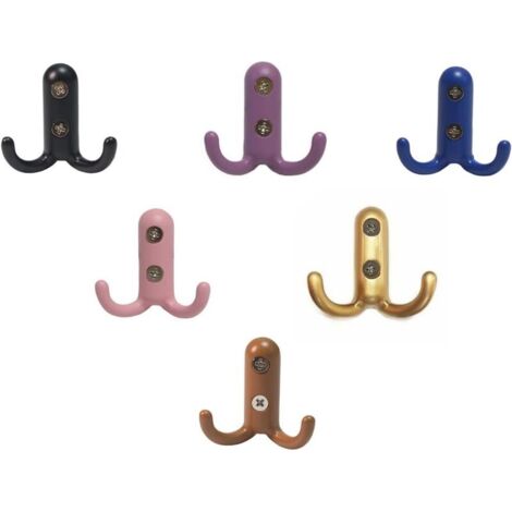 Set mit 6 bunten Wandhaken für Kinder – zum Einschrauben – kleine dekorative Metallhaken – für Kinderzimmer – Garderobe