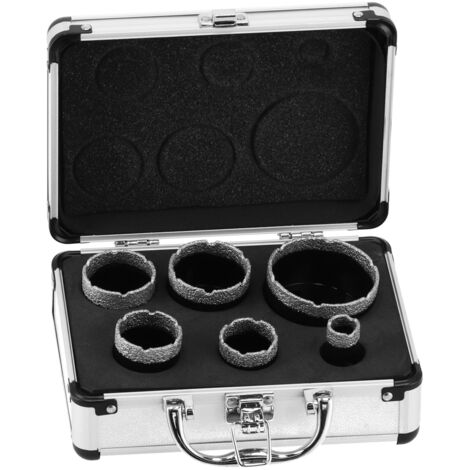 Set mit 6 Diamant-Lochsägen für Fliesen, 20–68 mm M14, mit Aufbewahrungskoffer – Profi-Werkzeug
