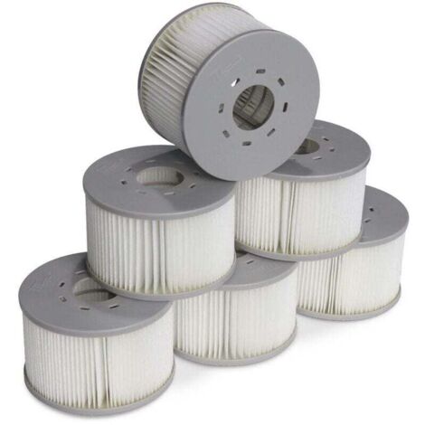 Set mit 6 Filtern für aufblasbare MSPA V2 Whirlpools. Ø 106 cm – 6 Ersatzfilterkartuschen für aufblasbare MSPA Whirlpools.