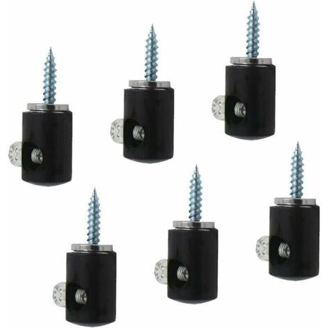 Set mit 6 Kronleuchterhaken, Kronleuchterhaken, Deckenleuchte, Kabel (Schwarz)