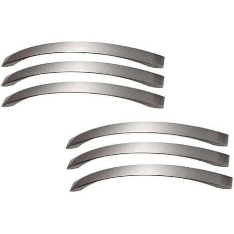 Set mit 6 Küchenschrankgriffen, Küchengriffe aus gebürstetem Aluminium, geeignet für Schränke, Schubladen, Kommoden (Lochabstand 160 mm)