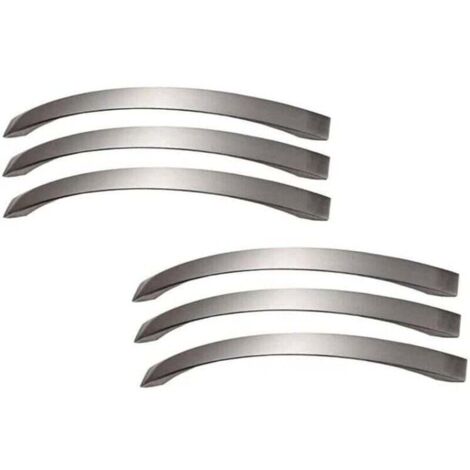 Set mit 6 Küchenschrankgriffen, Küchengriffe aus gebürsteter Aluminiumlegierung, geeignet für Schränke, Schubladen, Kleiderschränke (160 mm Lochabstand)