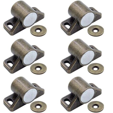 Set mit 6 magnetischen Türverschlüssen – Magnetverschluss aus Bronze – 1 mm Metallplatte – Starke Magnetkraft