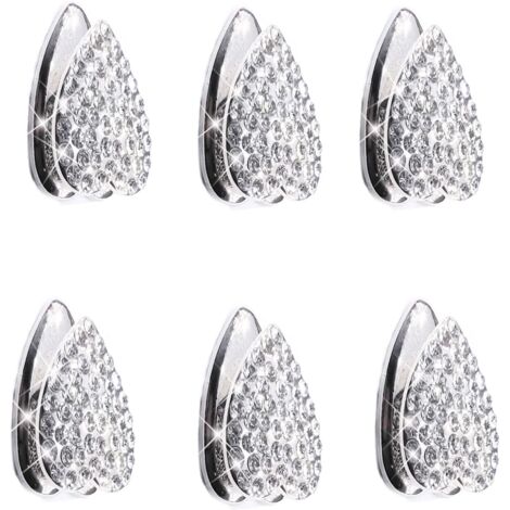 Set mit 6 Mini-Strasshaken für das Armaturenbrett, Halter für Schlüssel, Kabel und Kleinteile, Auto-Organizer