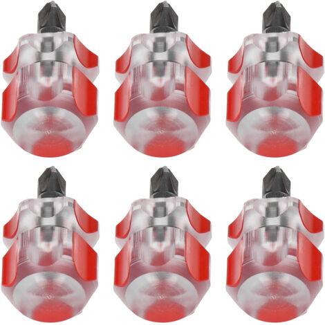 Set mit 6 multifunktionalen Phillips-Schraubendrehern für den Heimgebrauch, Mini-Handschraubendreher mit kurzem Griff, ideal für Nähmaschinen.