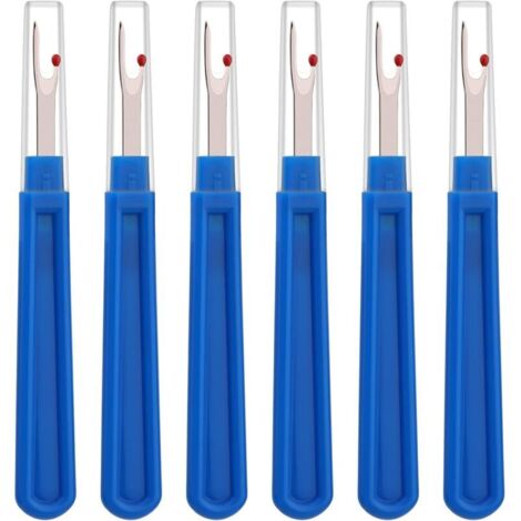 Set mit 6 Nahttrennern, Nahttrenner mit ergonomischem Griff, blaue Nahttrenner zum Nähen, Basteln und Entfernen von Säumen und Sticknähten (blau)
