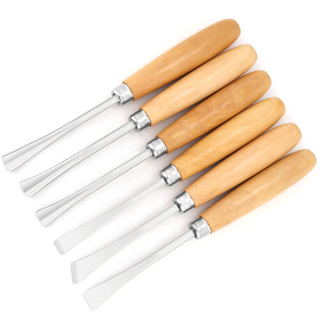 Set mit 6 professionellen Holzmeißeln zum Schnitzen und für Heimwerkerarbeiten