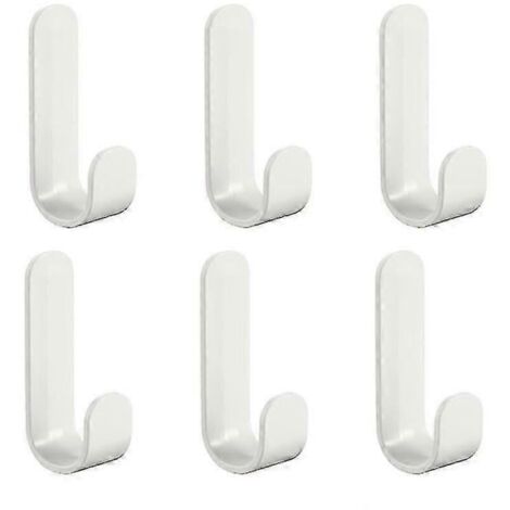 Set mit 6 selbstklebenden Wandhaken zur Aufbewahrung von Handtüchern, Schlüsseln, Jacken sowie Küchen- und Badezimmeraccessoires
