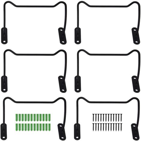 Set mit 6 Weinflaschenhaltern aus Metall, dekoratives Wandregal für die Hausbar