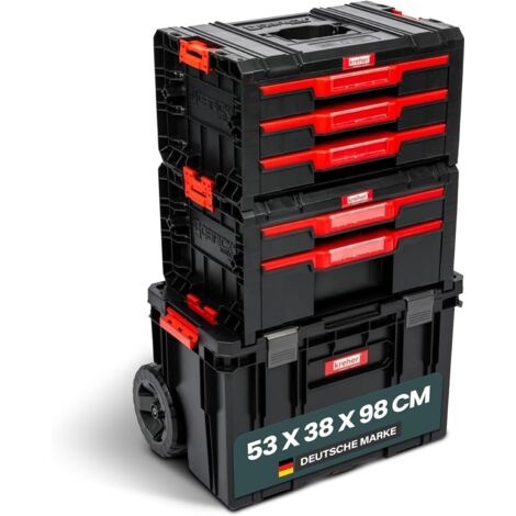 Set mit 6 Werkzeugwagen in XL-Größe, Werkstattwagen