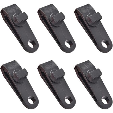 Set mit 6 windfesten Zeltclips, Planenklemmen für Camping und Sonnenschirme, zur Befestigung von Planen und Abdeckungen