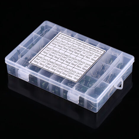 Set mit 660 Polyester-Kondensatoren (100 V), 24 Werte von 0,22 nF bis 470 nF für Elektronik- und DIY-Projekte