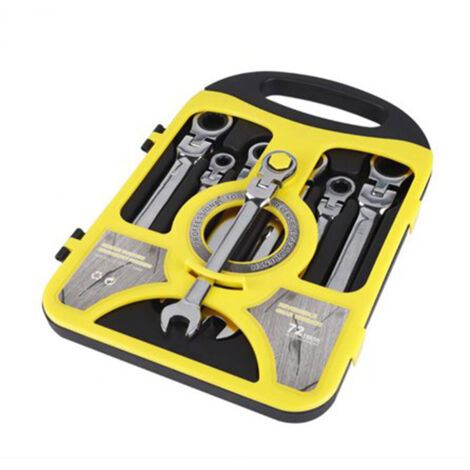 Set mit 7 multifunktionalen flexiblen Ratschenschlüsseln 8-19 mm für Reparaturen