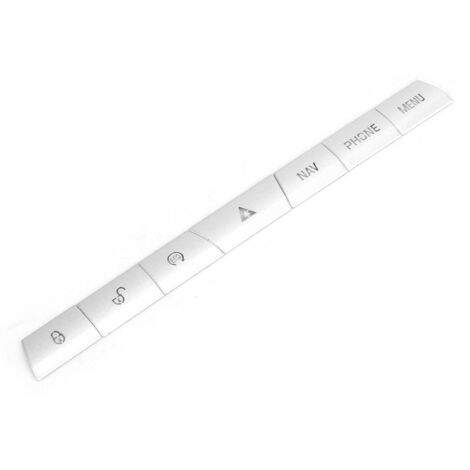Set mit 7 silberfarbenen Aufklebern für die Multimedia-Bedienfeldknöpfe aus Aluminiumlegierung für Jaguar XF 2012-2015
