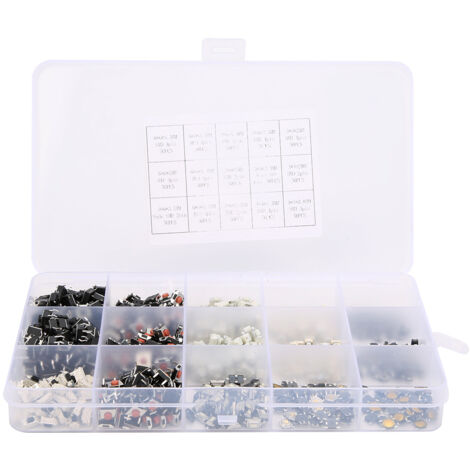 Set mit 750 taktilen Drucktasten – 15 Werte
