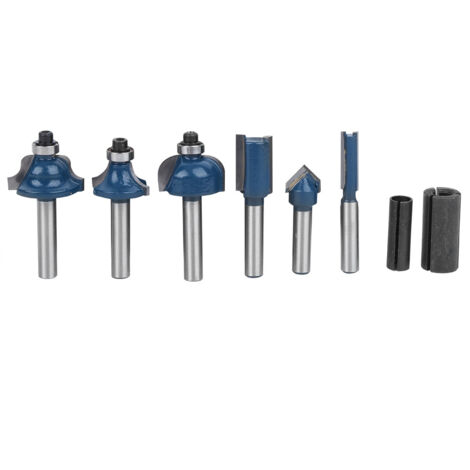 Set mit 8 1/4"-Nutfräsern für Oberfräsen, legierter Stahl für die Holzbearbeitung