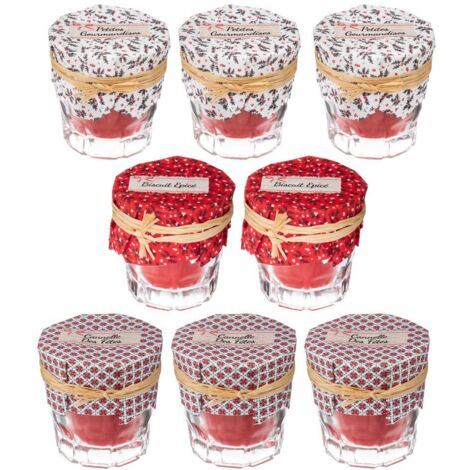 Set mit 8 Duftkerzen für Konfitüren, Weihnachten  - Fééric Lights and Christmas