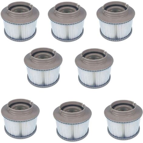 Set mit 8 Ersatz-Spa-Filtern für MSPA FD2089, Filterkartuschenpumpe für alle aktuellen MSPA-Spas