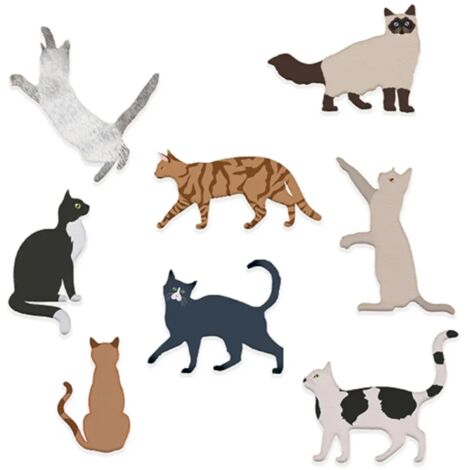 Set mit 8 Katzen-Stanzformen • dpCraft