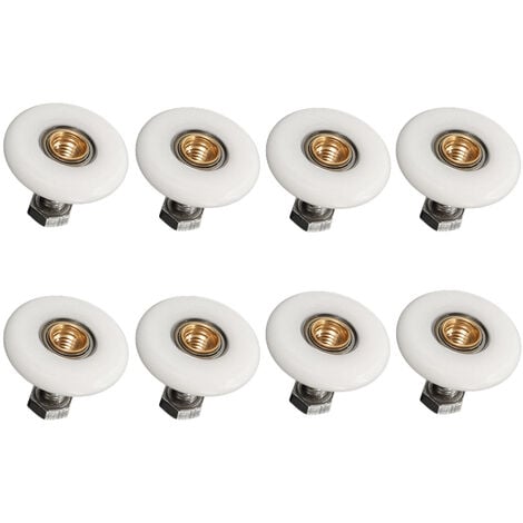 Set mit 8 Rollen für Duschkabinentür 19mm Schiebetür Rollen für Duschkabinentür mit Schraube