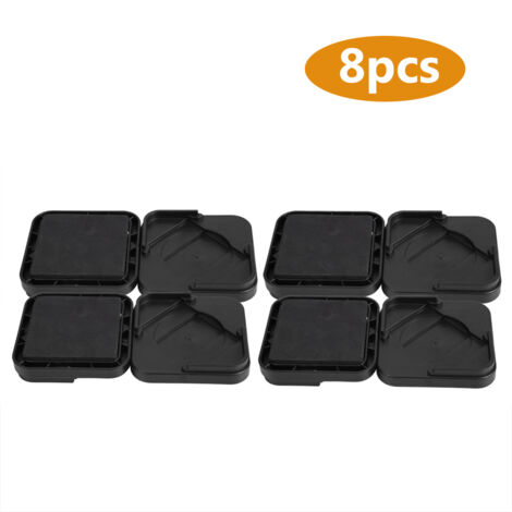 Set mit 8 rutschfesten Möbelgleitern – für Tisch, Schreibtisch, Bett, Sofa, Stühle (Schwarz)