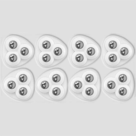 Set mit 8 selbstklebenden Universal-Minirollen für kleine Haushaltsgeräte, kompatibel mit Kaffeemaschinen, Heißluftfritteusen, kleinen Möbeln und Aufbewahrungsboxen.