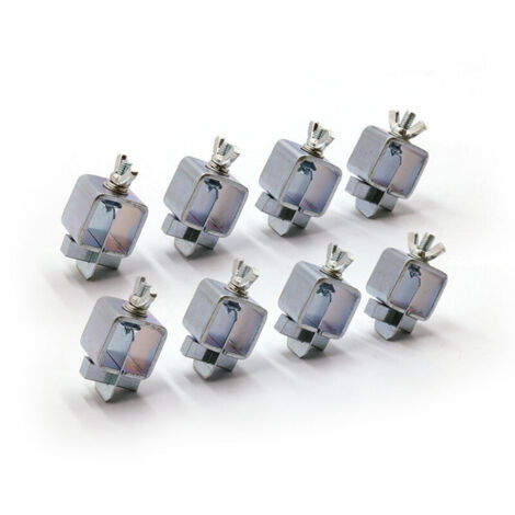 Set mit 8 Stumpfschweißklemmen, Plattenklemmen, 1 Zoll x 1 Zoll x 2 Zoll für Kantenschweißungen