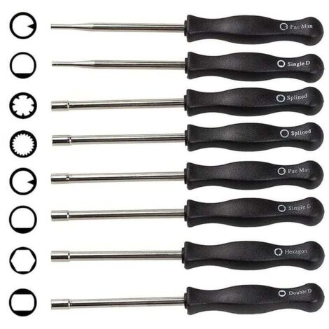 Set mit 8 Vergaser-Einstellschraubendrehern, Tuning-Werkzeugen, Vergaser-Schraubendrehern, Motorreinigung und -reparatur, geeignet für die meisten 2-Takt-Motoren.