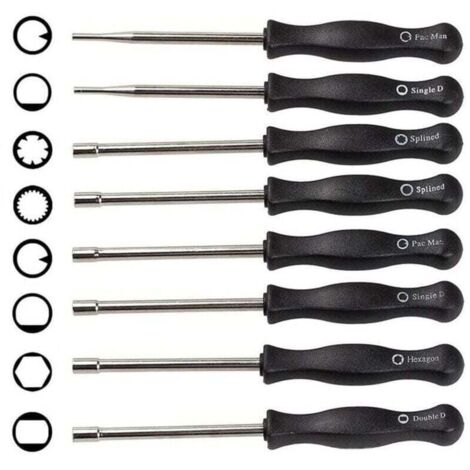 Set mit 8 Vergaserschraubendrehern, Vergaser-Einstellwerkzeug-Set für Kettensägen, Rasentrimmer, Troy-Bilt usw., Vergaserbürste und -reiniger