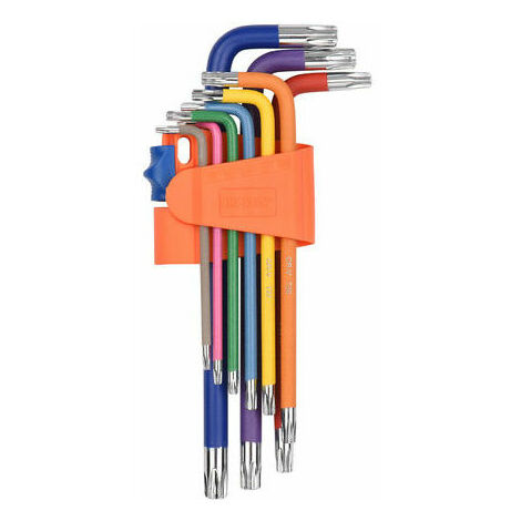 Set mit 9 farbigen metrischen Steckschlüsseln aus Chrom-Vanadium-Stahl, metrischer Mehrfach-Schraubendreher-Satz - metrischer Mehrfach-Schraubendreher-Satz