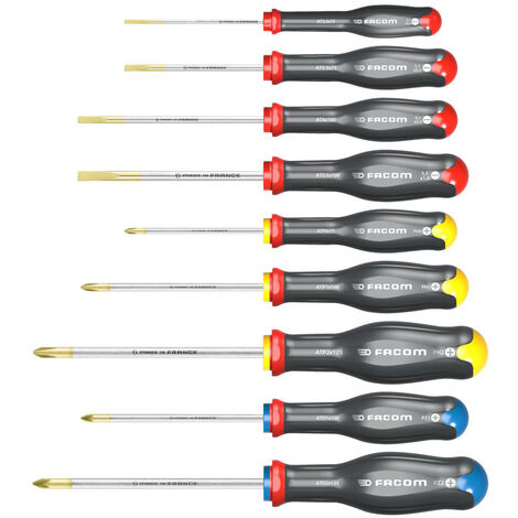 Set mit 9 PROTWIST FACOM AT.9PB Schraubendrehern
