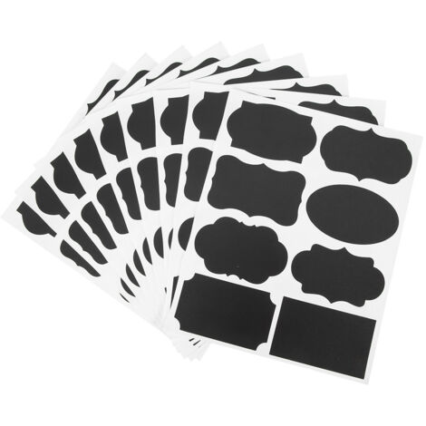 Set mit 9 PVC-Tafelaufklebern für Gläser und Flaschen – DIY-Küchenorganizer