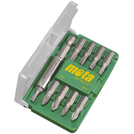 Set mit 9 verschiedenen Bits, mit Adapter  Mota Werkzeuge 39180