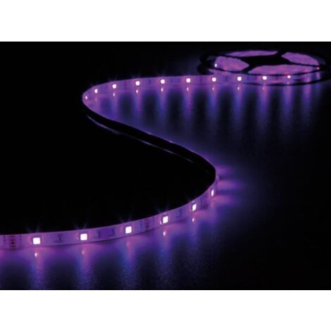 SET MIT FLEXIBLEM LED-STREIFEN, CONTROLLER UND NETZTEIL - RGB - 150 LEDs - 5 m - 12 VDC