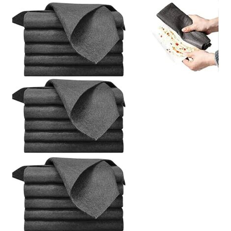 Set mit fünfzehn dicken Mikrofasertüchern, 30 x 30 cm, wiederverwendbar für die Reinigung von Auto, Küche und Fenstern
