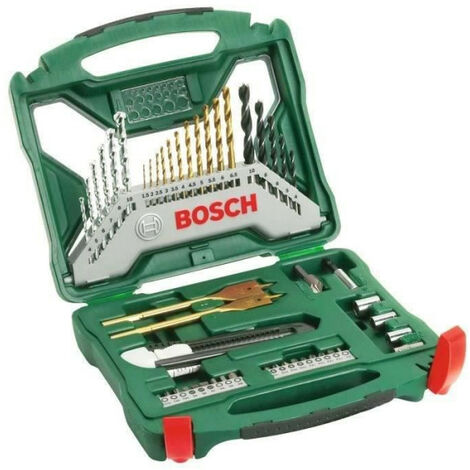Set mixte vissage-perçage Bosch - Coffret X-Line Titane de forets et d'embouts de vissage, 50 pieces