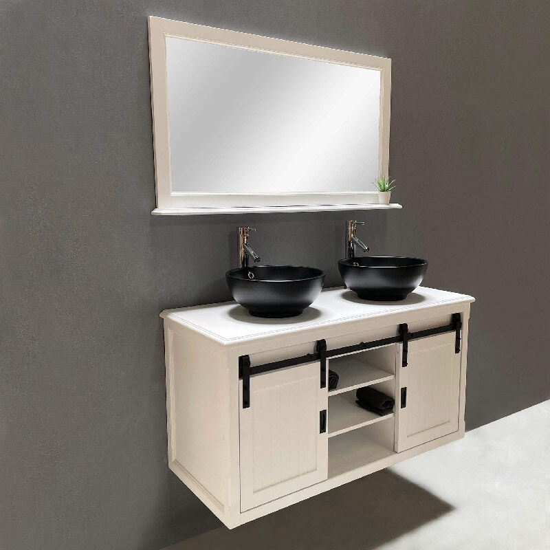 Set mobili da bagno - authentica - Set di mobili - Bianco - 123x51x64CM