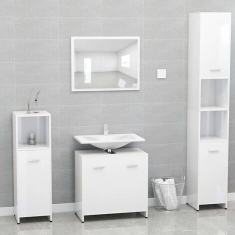 Mobile da bagno sotto lavabo L 40 x P 35 x H 48 cm in pannello truciolare  nobilitato melaminico Bianco