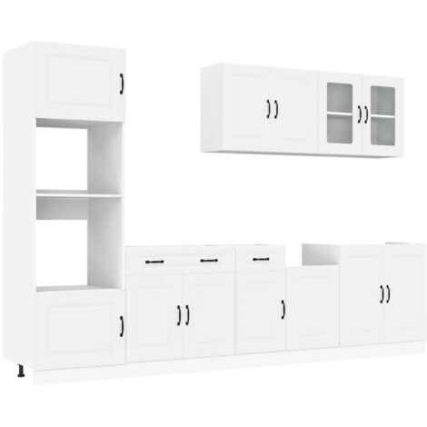 Set Mobili da Cucina 7 pz Kalmar Bianco Legno Multistrato vidaXL